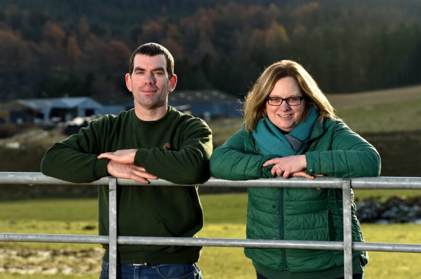 Becky and Ian at home on the farm.