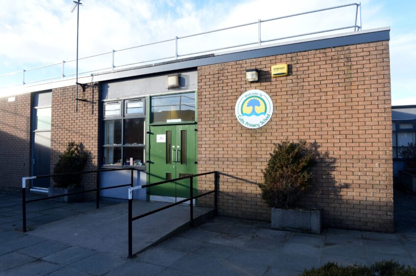 An exterior view of Cults Primary School. 