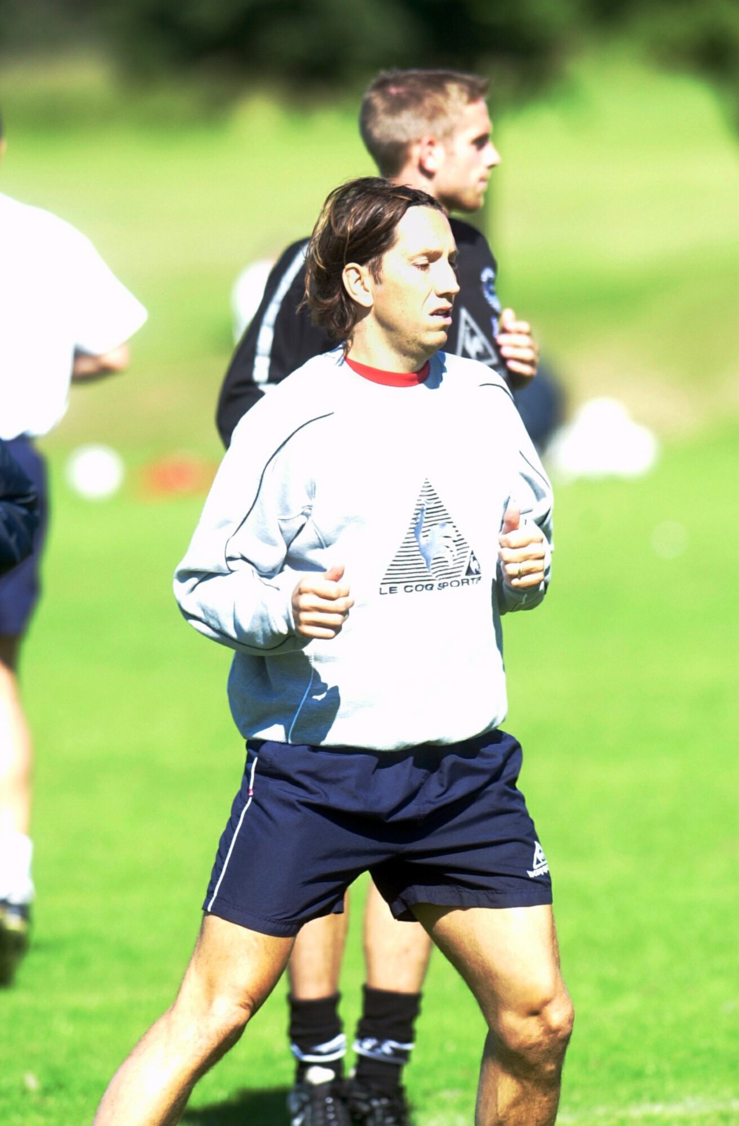 French striker Lionel Prat, training with Aberdeen in 2003.