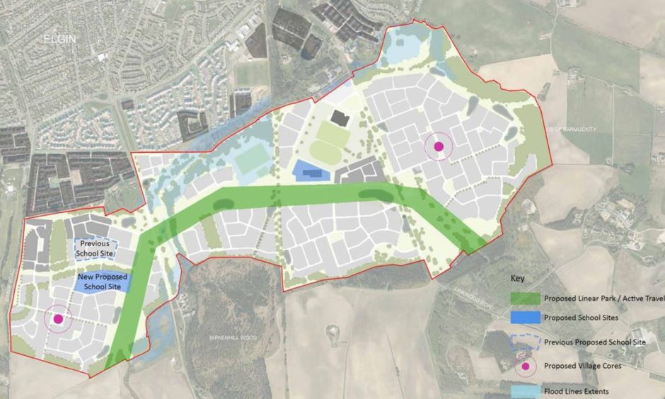 Map of Elgin South housing development. 