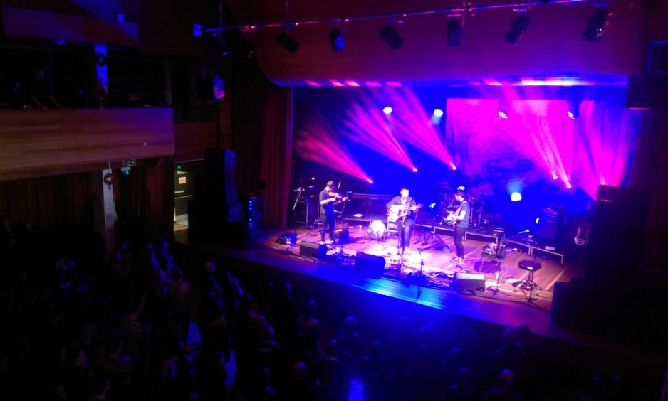 Skipinnish performing at Elgin Town Hall. 