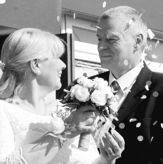 Michelle and Roy Stephenson on their wedding day