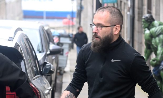 Francis McPhee is back behind bars after he assaulted a man in Aberdeen during broad daylight. Image: DC Thomson.