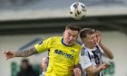 Buckie's Darryl McHardy, left, and Kieran Simpson of Fraserburgh clash as they try to win a header