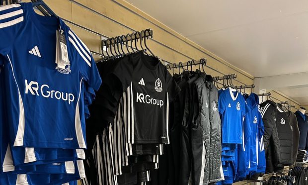 Cove Rangers club shop.