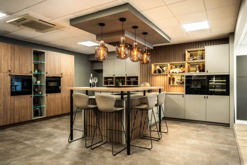 kitchen display at Laings showroom