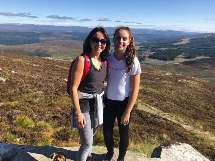 Lynne and Anna enjoying a hike. 