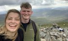 This photo shows Anna and Matthew Gill enjoying a hike in their beloved Aberdeenshire