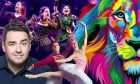 Collage of images showing a multi-coloured lion, Jason Manford, Six the Musical and the Nutcracker ballerinas.