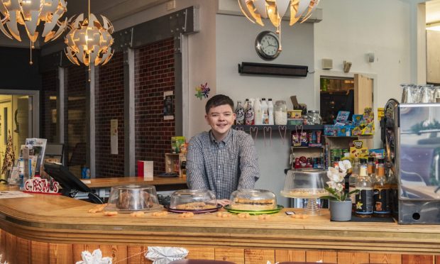 Aidan in the Elgin Youth Cafe. Image: Jason Hedges/DCT