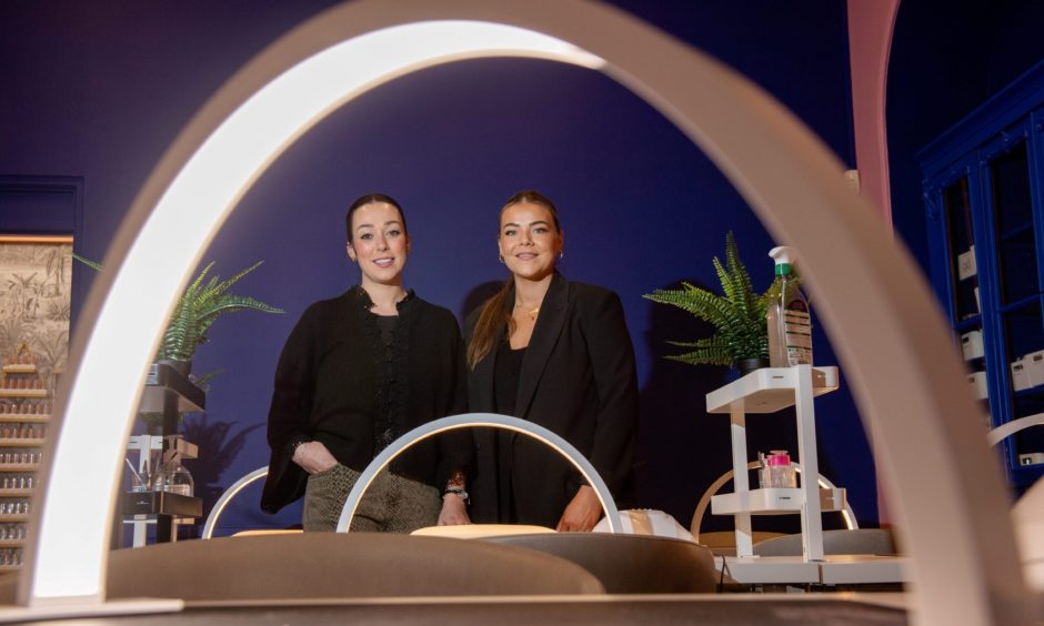 Claire Tester and Lucy Slattery inside their new Moossh Beauty salon on Albyn Terrace.