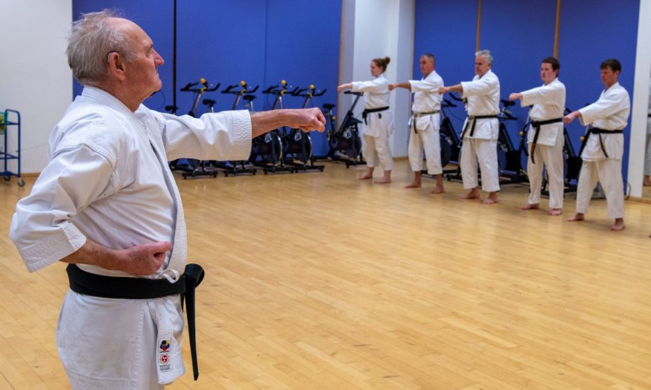 Sandy still teaches classes at Fraserburgh Community Centre. Image: Kenny Elrick/DC Thomson