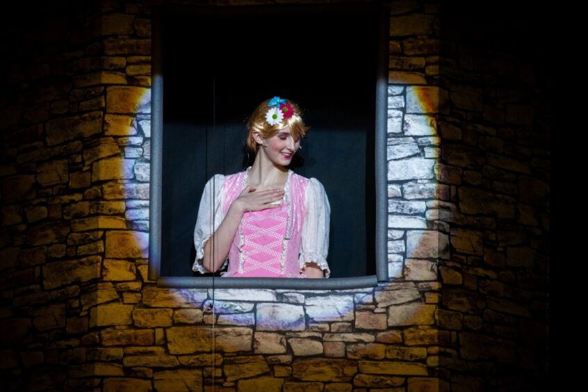 Rapunzel in the tower at Stonehaven Town Hall. Image: Kath Flannery/DC Thomson.