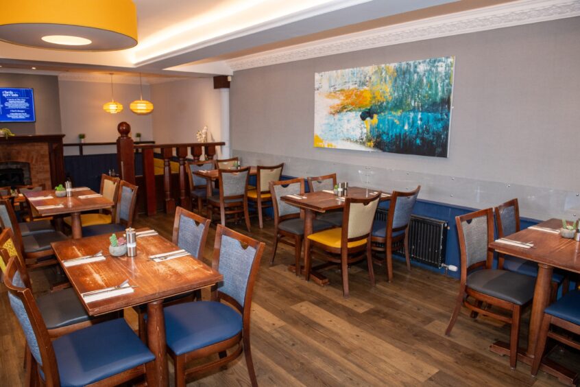 Inside the Cove Bay Hotel Restaurant in Aberdeen