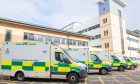 Ambulances outside Aberdeen Royal Infirmary A&E.