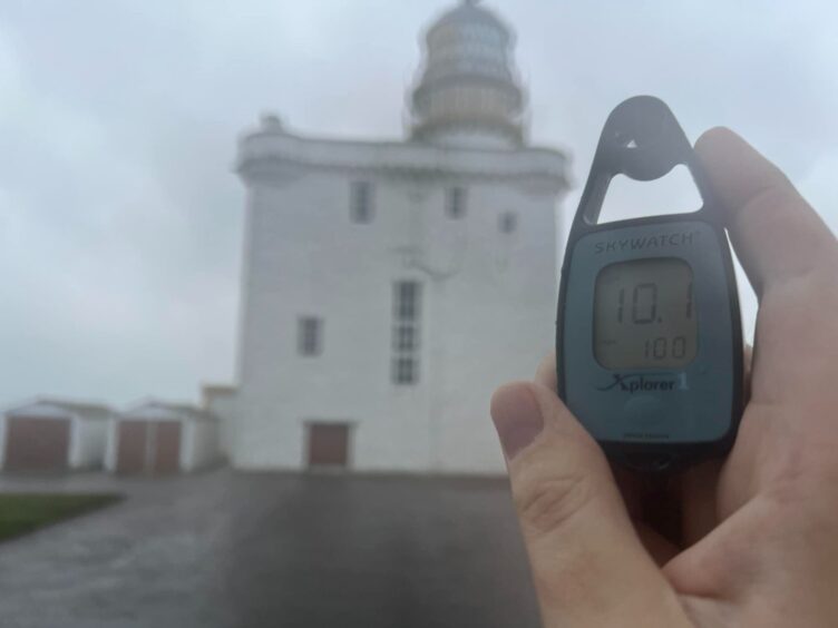 Device showing 100mph winds recorded in Fraserburgh 