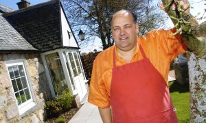 John Inches outside The White Cottage, his restaurant in Aboyne. Image: Kevin Emslie/DC Thomson