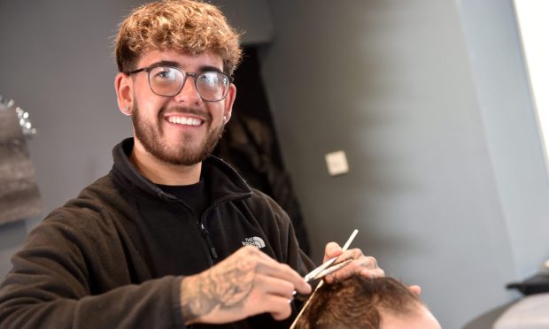 Josh Martus opened his own barbershop earlier this year. Image: Sandy McCook/DC Thomson