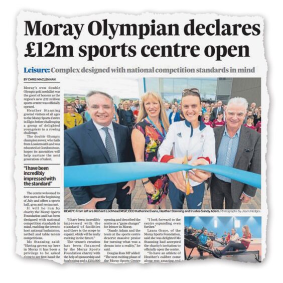 When the sports centre first opened in 2019.