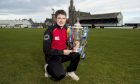 Mark Cowie at Bellslea with the Scottish Cup trophy ahead of Fraserburgh's meeting with Rangers in 2018.