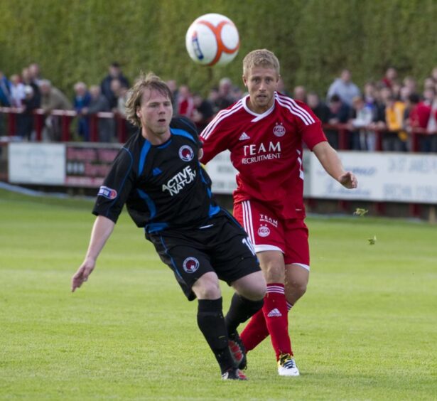 James Ashmore in action for Aberdeen at Brechin City in 2011.