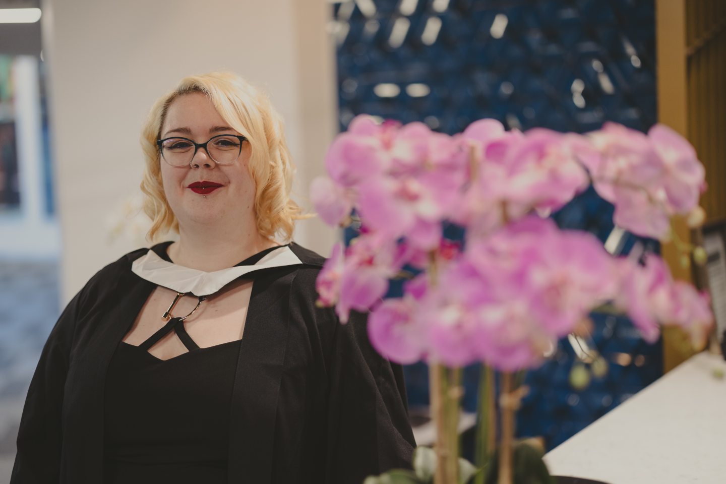 Shavonne Connor smiling at her RGU graduation. 