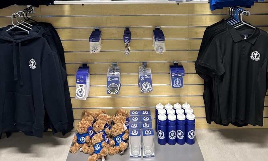 Cove Rangers club shop.