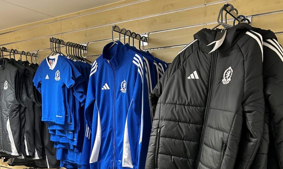 Cove Rangers club shop.