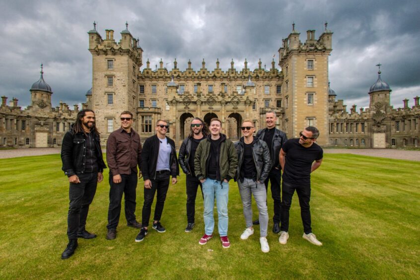 Skerryvore pictured in front of Floors Castle in Kelso.