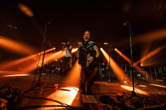 Accordionist Gary Innes is always a joyous stage presence