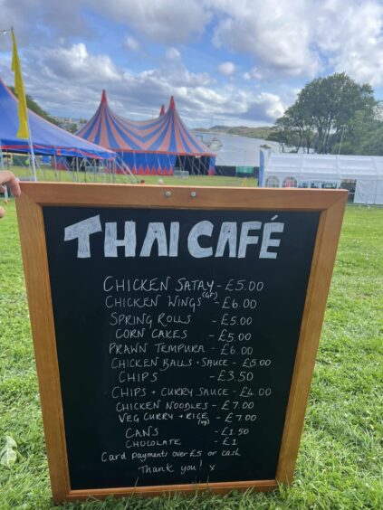 Some of the Thai Cafe favourites at the Heb Celt Festival. 