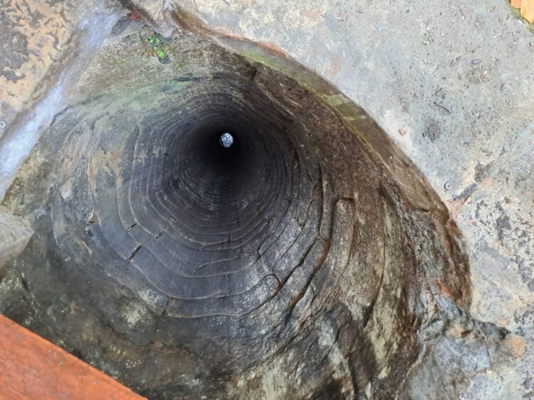 photo of the inside of the well