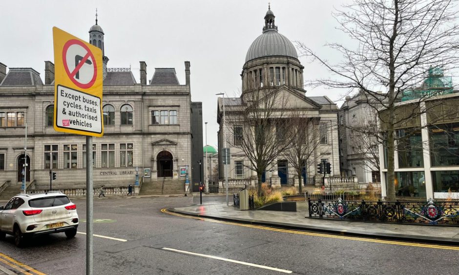 The Union Terrace right hand turn ban was confirmed to stay following today's meeting. Image: Ben Hendry/ DC Thomson