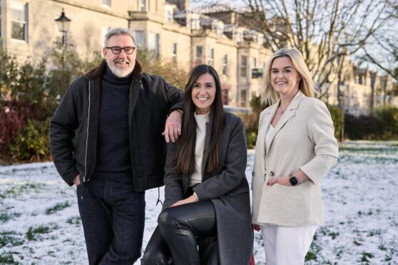 L-R Simon Shaw, Rhona Gillan and Suzanne Irvine have completed a management buyout at Hampton. Image: Morven Mackenzie