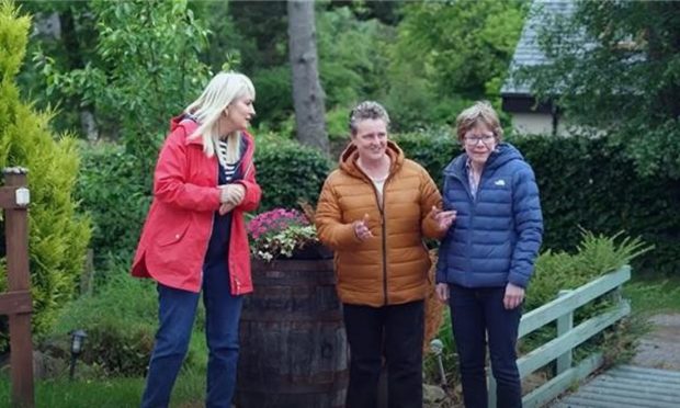 Presenter Nicki Chapman with Kath & Sue.