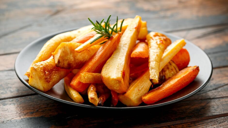 Roasted carrots and parsnips 