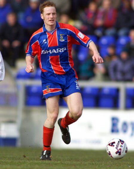 Martin Bavidge in action for Caley Thistle in 2002.