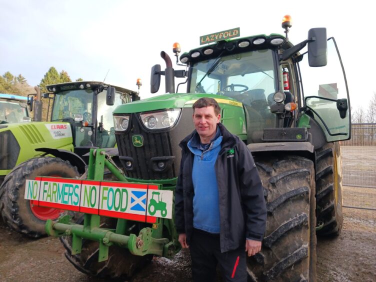 Danny Skinner with his tractor