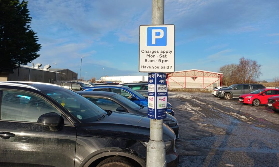 Car park sign.