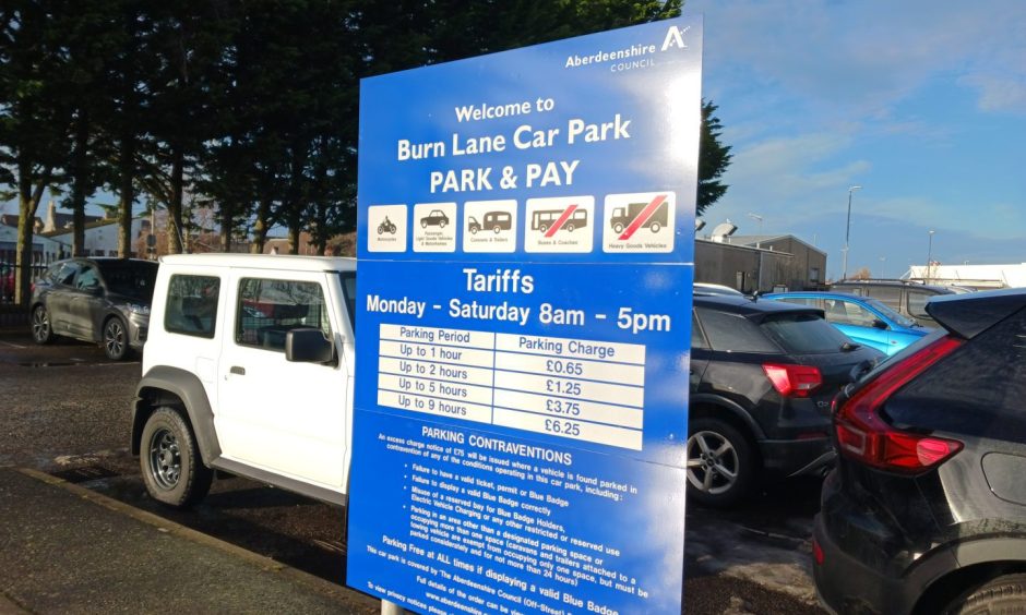 Burn Street Car Park sign.