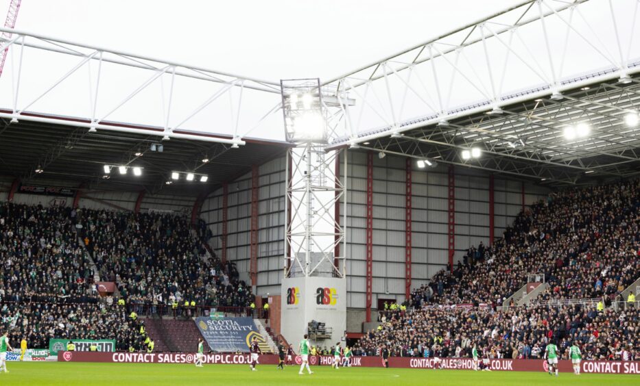 Tynecastle Stadium, Edinburgh, the home of Heart of Midlothian FC. 