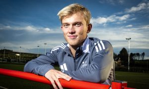 Aberdeen new signing Alexander Jensen at the club's Cormack Park training facility. Image: SNS