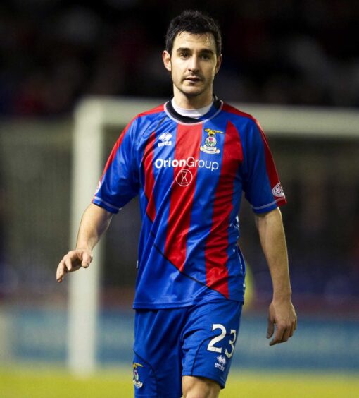 Dani Sanchez in action for Inverness Caledonian Thistle against Aberdeen on January 26, 2011, at the Caledonian Stadium, Inverness, in the SPL. The game ended in a 2-0 win for Aberdeen. 