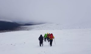 CMRT assisted two hikers who had become lost in the Cairngorms. A group of volunteers venture out into heavy snow and fog.