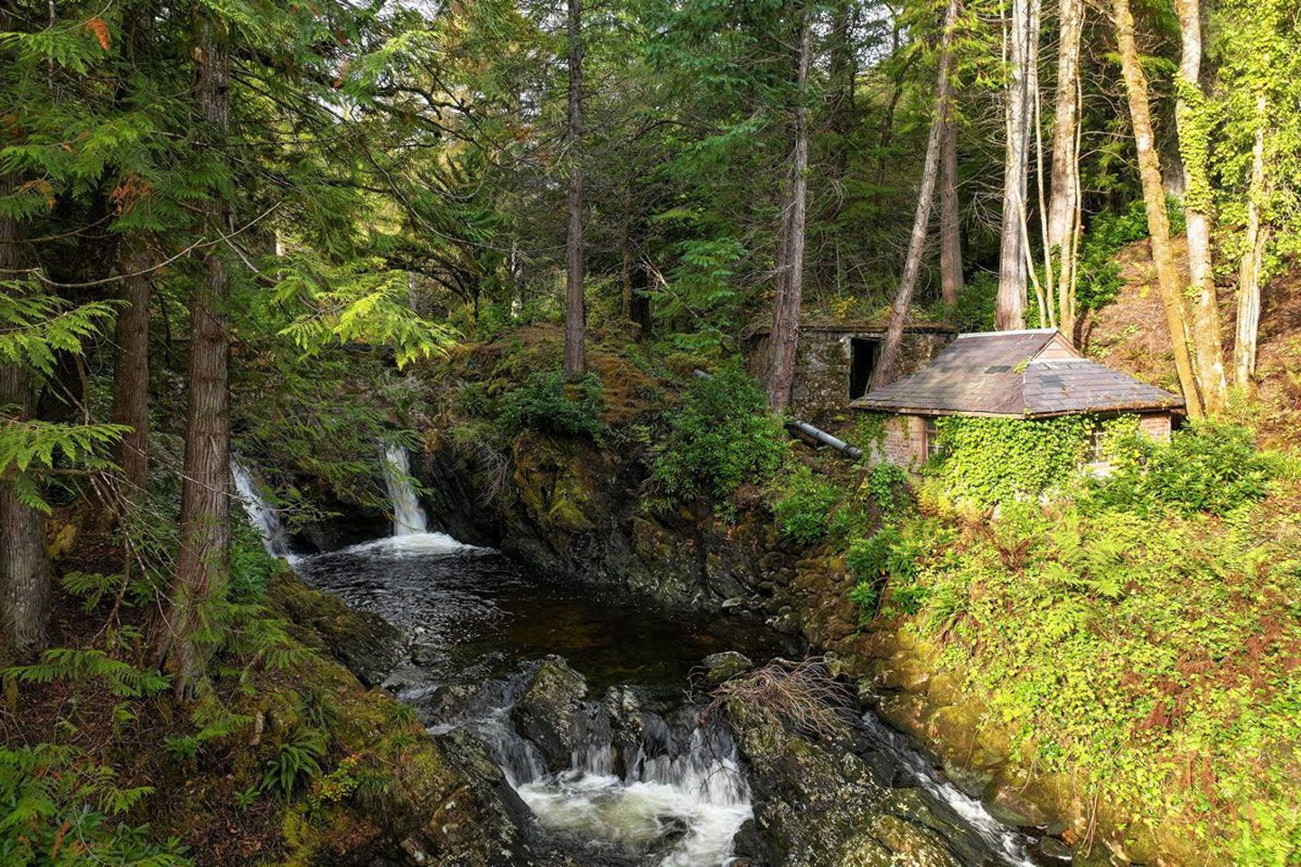 Gorgeous waterfalls on the grounds of the lodge