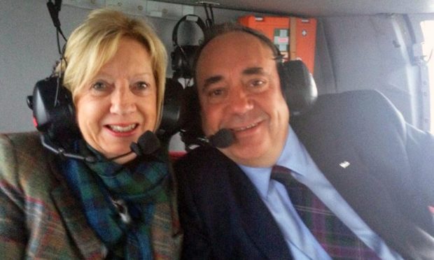 The late Alex Salmond with his widow, Moira.