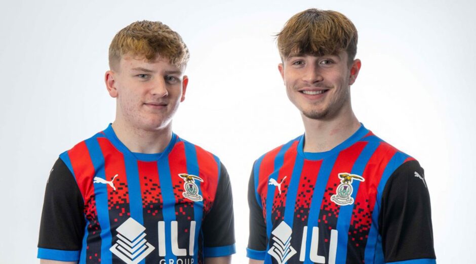 Caley Thistle's loanees from Aberdeen, Alfie Stewart, left, and Alfie Bavidge