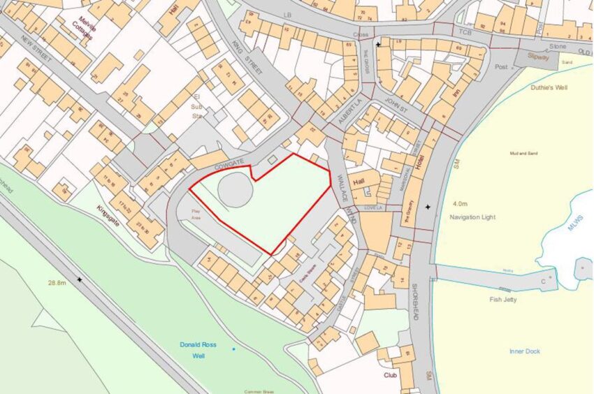 Cowgate, Stonehaven map.