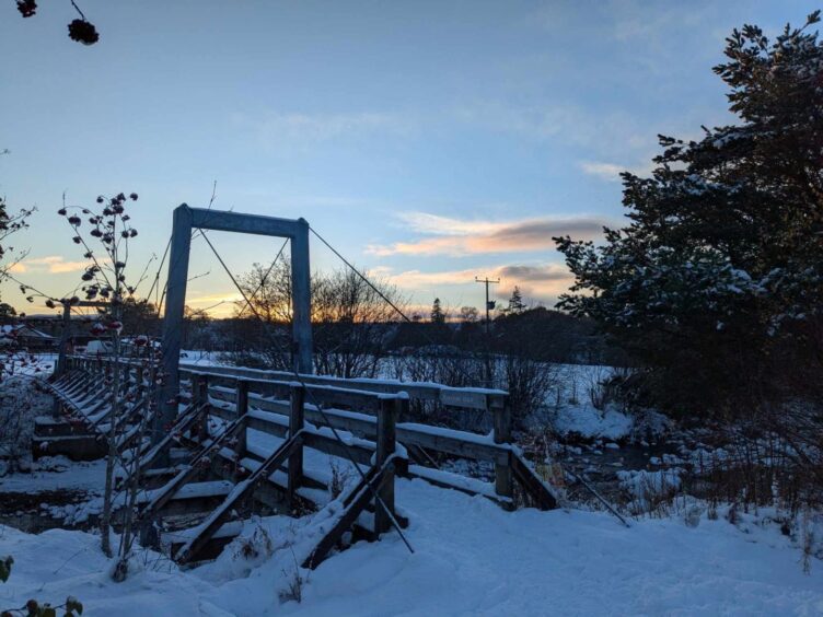 The Gurkha Bridge over River Dulnain. 