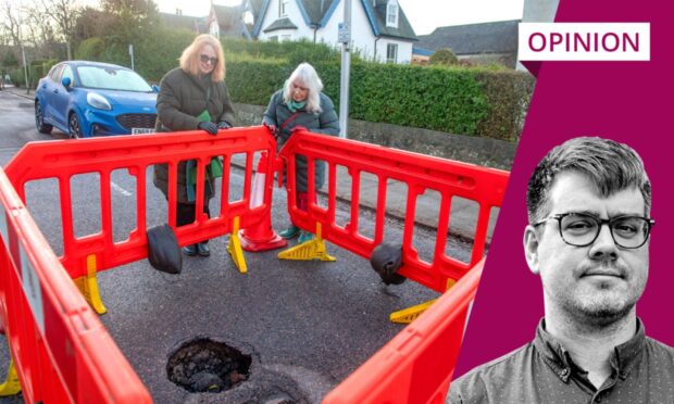 Several days on and I am still awaiting someone to come and fix the pothole which has appeared outside my house, writes Colin Farquhar.